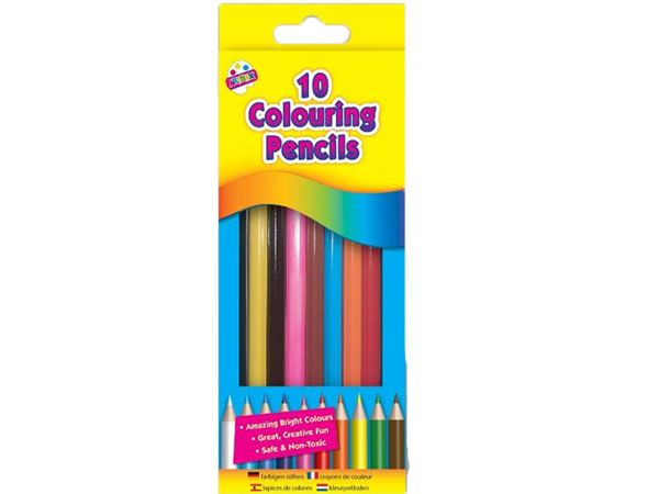 Art Box 10pk Colouring Pencil Crayons