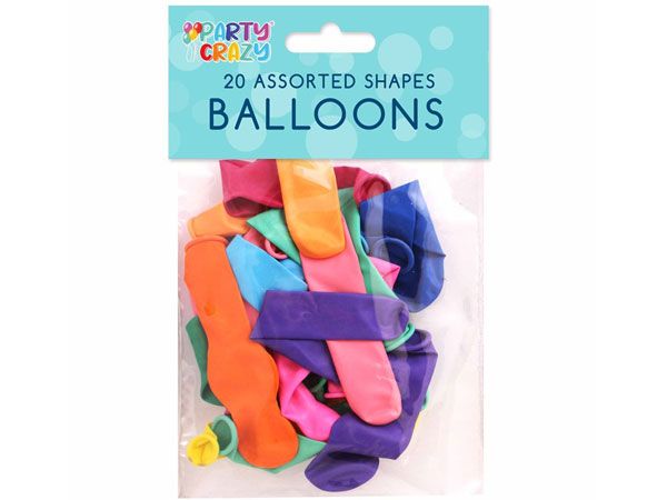 12x Party Crazy 20pk Assorted Balloons