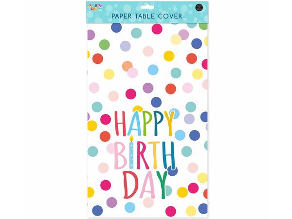 Party Crazy - Happy Birthday 110x160cm Paper Table Cloth