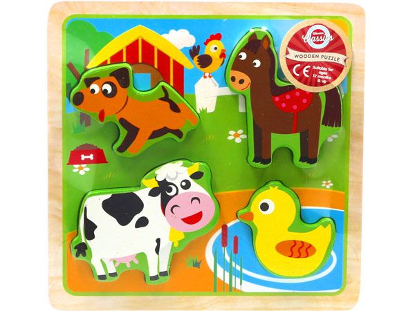 Wooden Classics Chunky Farm Puzzle, by A to Z Toys