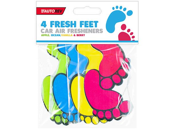 Autorev 4pk Fresh Feet Car Air Fresheners