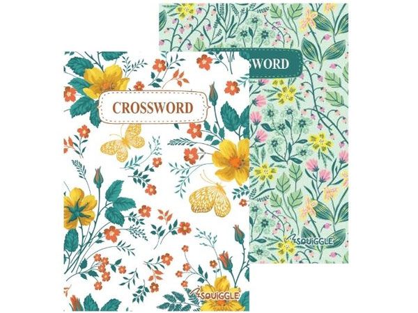 A5 Floral Crossword Puzzle Book, Assorted Picked At Random