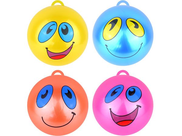 Fruity Scented Bounce Ball With Hook And Silly Face, Assorted Designs
