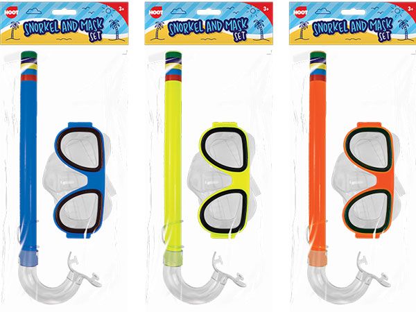 Childrens Snorkel and Mask Set, Assorted Picked At Random
