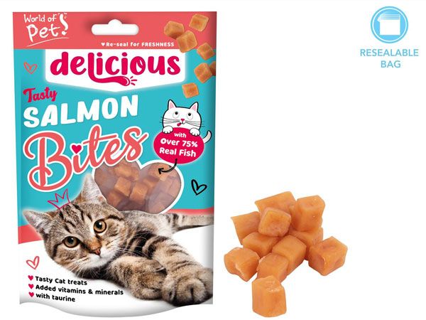 World Of Pets - Delicious Tasty Cat Salmon Bites