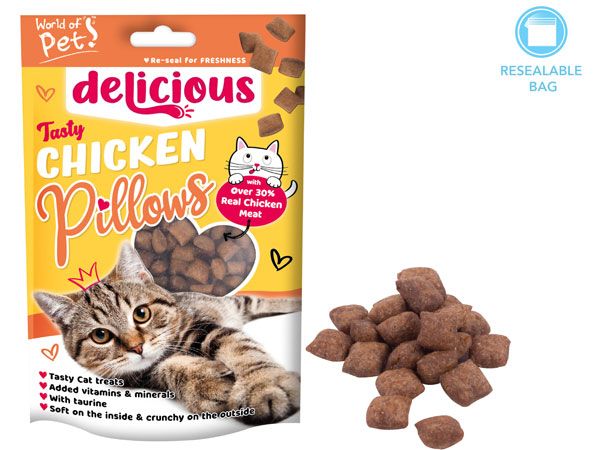 World Of Pets - Delicious Chicken Filled Pocket Cat Treats