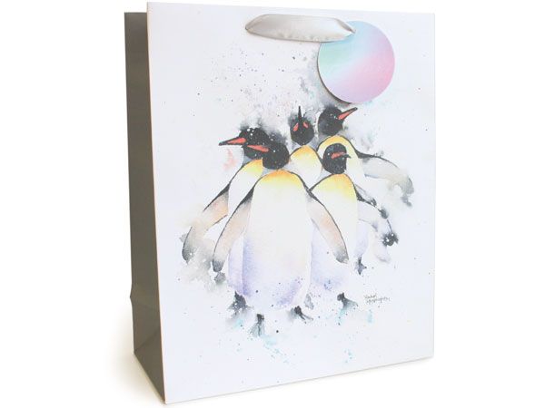 12x Large Christmas Gift Bag - Penguins Design