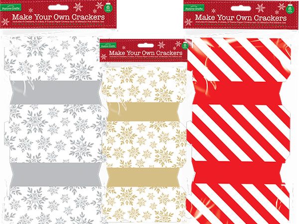 Festive Crafts Make Your Own Christmas Cracker Kit, Assorted Picked At Random