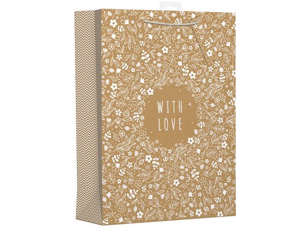 6x Giftmaker Floral Kraft Gift Bags, Extra Large
