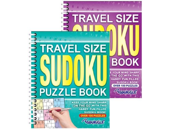 6x Travel Size Spiral Bound Sudoku Puzzle Book