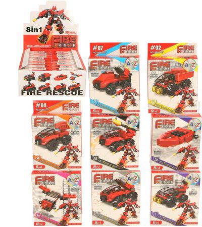 16x  Fire Rescue Transformation Robot Kits | 02160