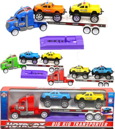 Hotrodz Big Rig Transporter With 2 Trucks, by A to Z Toys | 02336