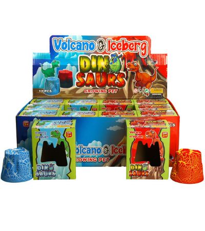 12x Dinosaur Volcano & Iceberg Growing Pet | 02385