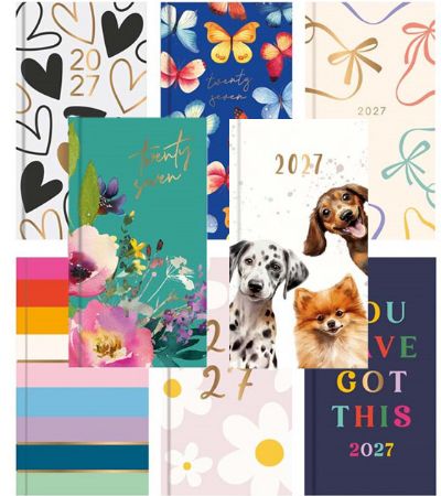 Wholesale 2027 Slim Week To View Diaries | Assorted Designs