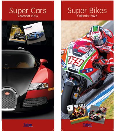 Wholesale 2026 Super Slim Wall Calendars | Bikes & Cars