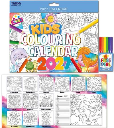 Kids Colouring Calendar For 2026 | Wholesale Prices