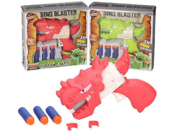 Jurasic Beasts Dino Soft Dart Gun Blaster, by A to Z Toys, Assorted Picked At Ra