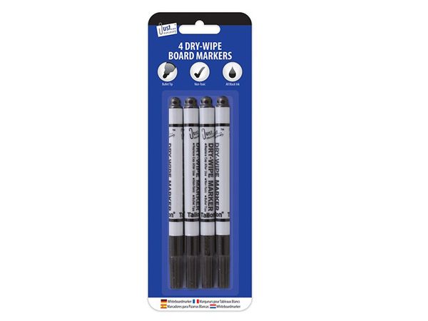 Just Stationery 4pk Whiteboard Markers  