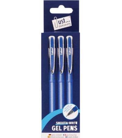 3pk Just Stationery Smooth Write Pens 