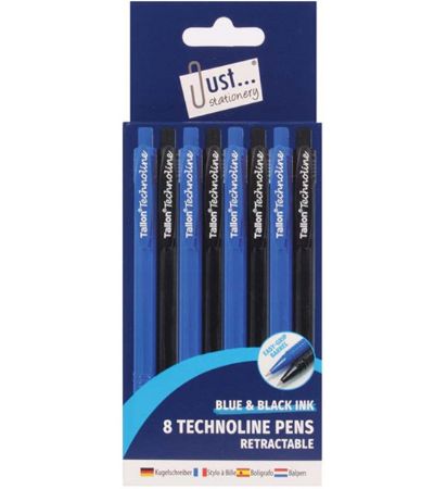 Just Stationery 8pk Technoline Pens | 1024