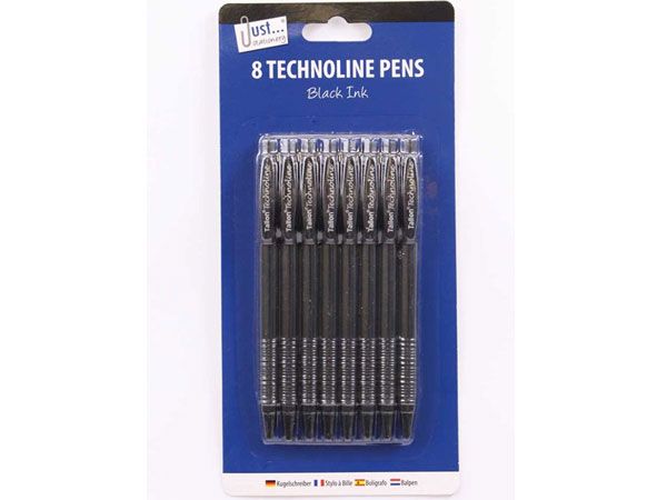Just Stationery 8pk Technoline Pens