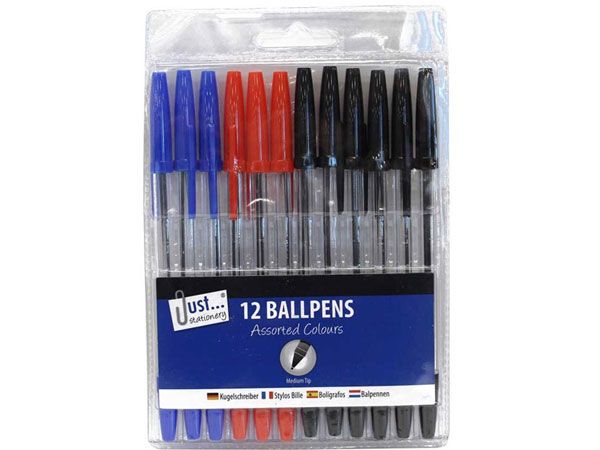 Just Stationery 12pk Ballpoint Pens