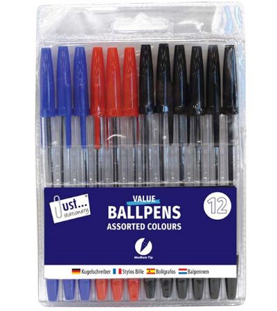 Just Stationery 12pk Ballpoint Pens