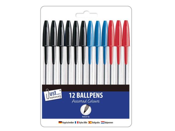 Just Stationery 12pk Ballpoint Pens