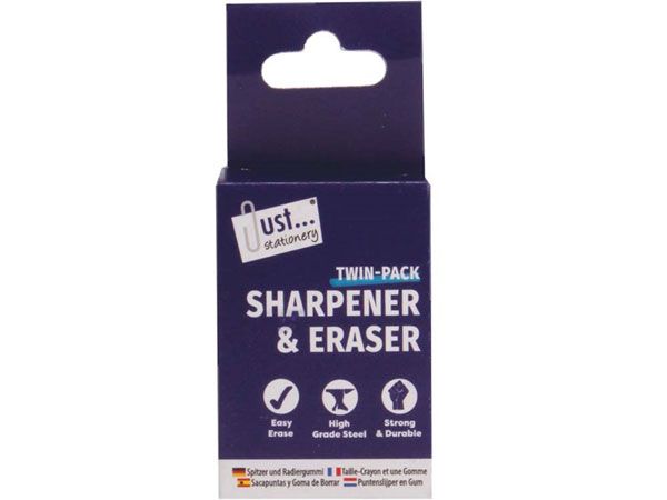 Just Stationery Eraser And Sharpener Set