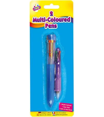 Art Box 2pk Multi Coloured Retractable Pens  | 1075