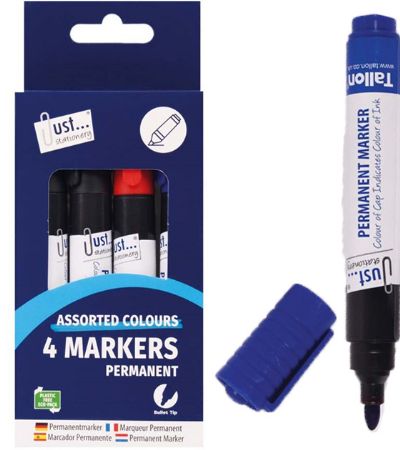 Just Stationery 4pk Permanent Markers | 1104