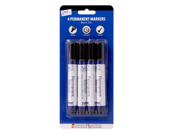Just Stationery 4pk Permanent Markers