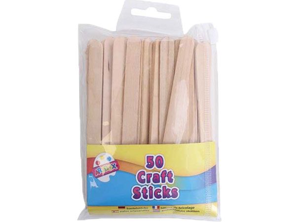 Art Box - 50 Wooden Lolly Craft Sticks...zzz | 1185