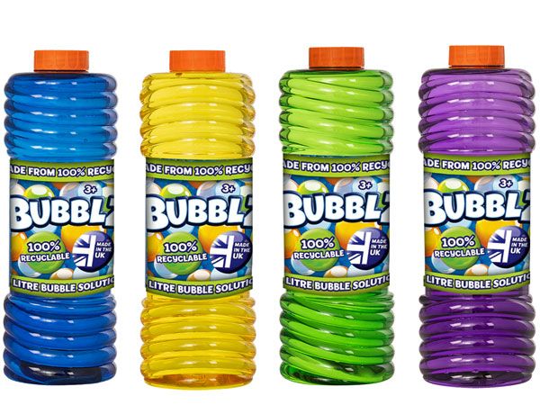 4x Bubblz 1Ltr Bubble Solution...MADE IN UK, by HTI Toys