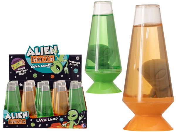12x Alien Invasion Lava Lamp Super Stretch Putty...With Alien, by HTI Toys