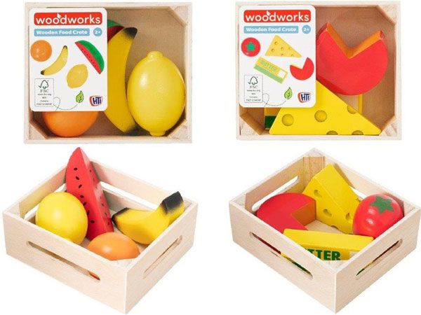 Wholesale Wooden Toys Wooden Food Crate Bulk