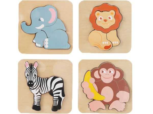 Woodworks Jungle Character Wood Puzzle - 12 month+...Assorted Designs