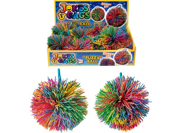 12x Jokes & Gags Stretchy Fuzzy Balls, by HTI Toys