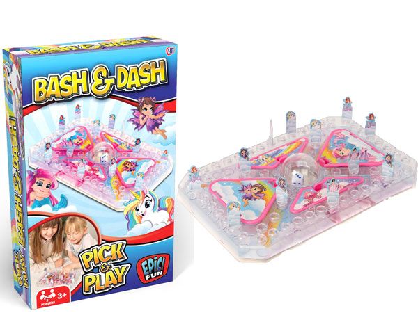 Magical Unicorn, Fairy & Mermaid Bash & Dash Kids Board Game, by HTI Toys