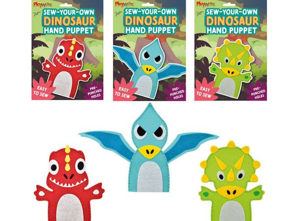 Sew Your Own Dinosaur Hand Puppet, Assorted Picked At Random