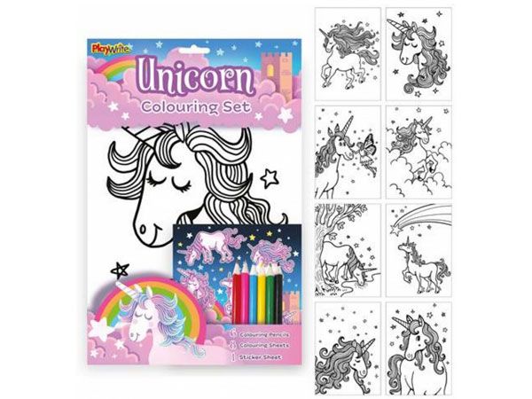 Unicorn Colouring Kit With Pencils And Stickers