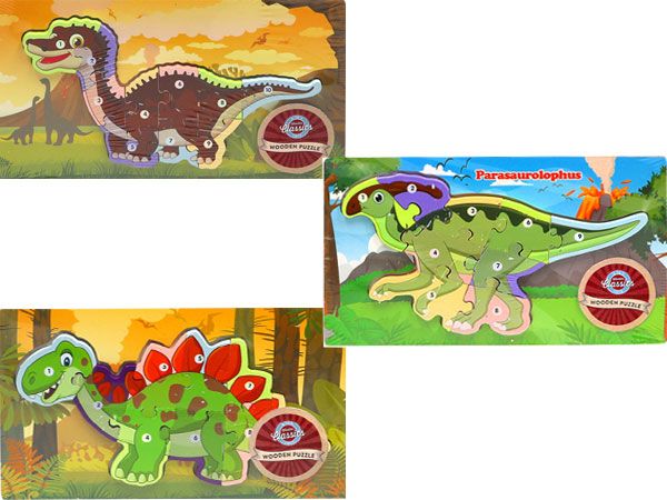 Wooden Classics Dinosaur Wooden Jigsaw Puzzle...Assorted Picked At Random