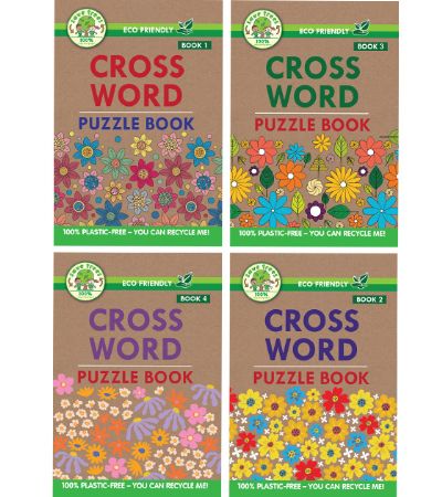12x Eco Friendly A5 Crossword Puzzle Book