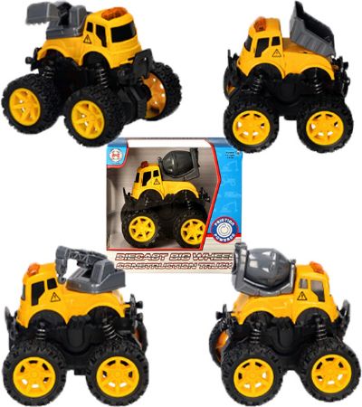 Diecast Big Wheel 4X4 Construction Truck...Assorted Designs