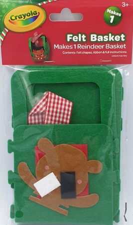 Crayola - Make Your Own Felt Reindeer Basket...Stock Clearance
