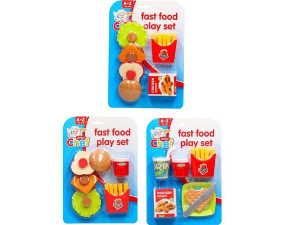 Junior Chef Fast Food Play Set, by A to Z Toys, Assorted Picked