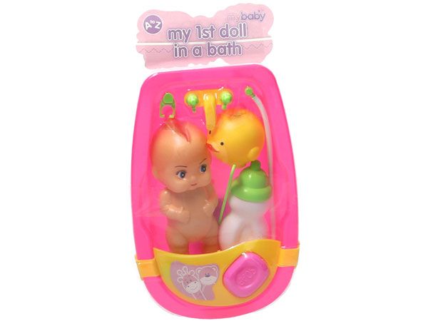 My 1st Baby Doll In A Bath, by A to Z Toys