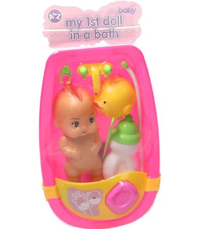 My 1st Baby Doll In A Bath, by A to Z Toys | 31130