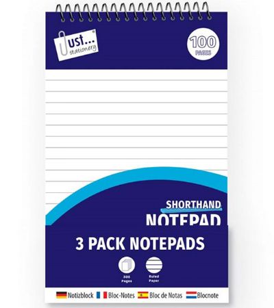 Just Stationery 3pk Shorthand Note Pads  | 3252