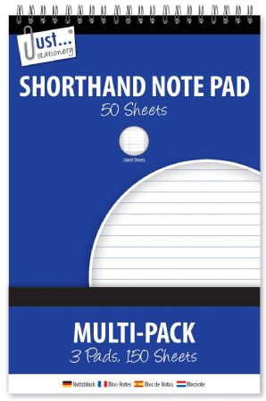 Just Stationery 3pk Shorthand Note Pads 